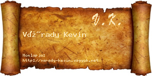 Várady Kevin névjegykártya